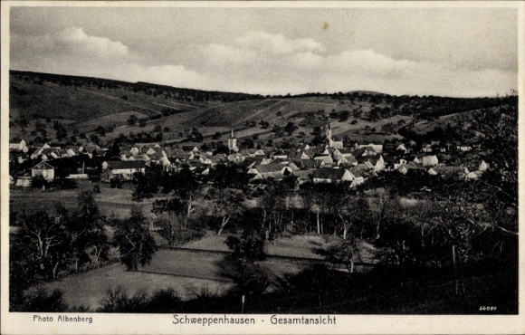 Postcard Schweppenhausen in the Palatinate, general view