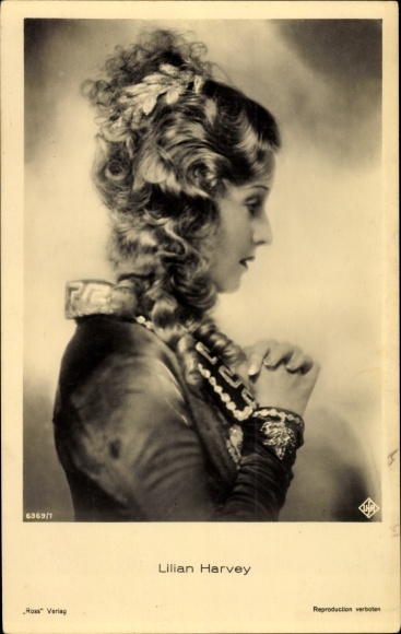 Actrice Lilian Harvey, profielweergave, Ross Verlag 6369 1