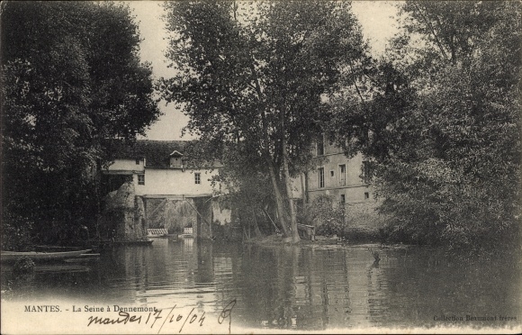 Postcard Mantes Yvelines, The Seine at Dennemont