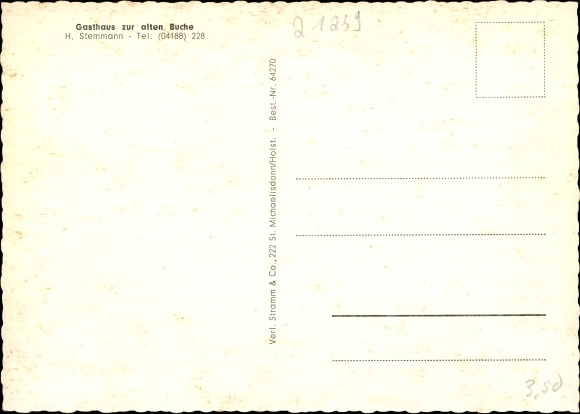 Postcard Todtshorn Tostedt in the district of Harburg, inn to the old oak, path parie, memorial