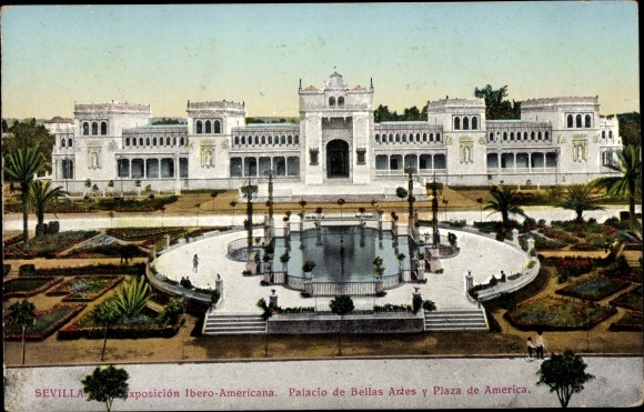 Postcard Seville Andalusien, Ibero-American Exhibition