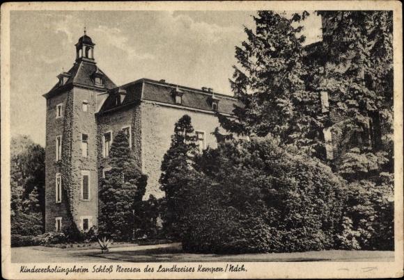 Postcard Neersen Willich am Niederrhein, children&#39;s convalescent home Castle Neersen of the district of Kempen
