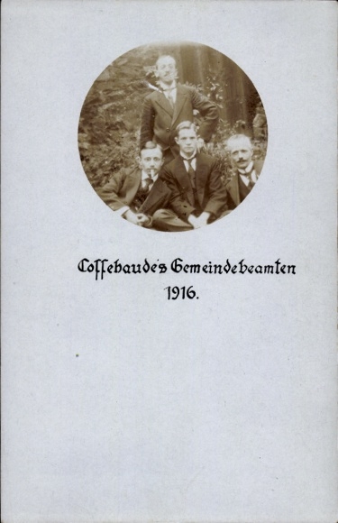 Photo Postcard Dresden Cossebaude, Cossebaude's municipal officials 1916