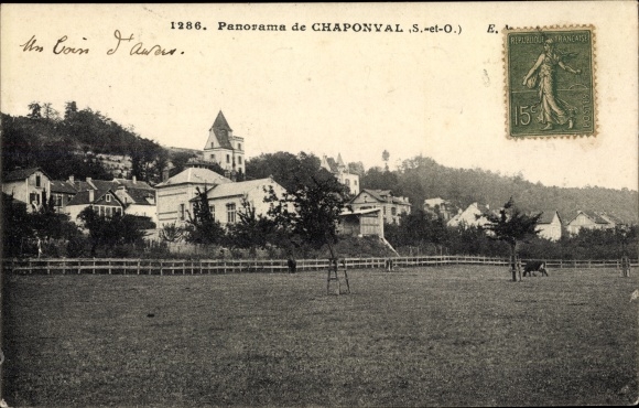 Ak Chaponval Auvers sur Oise Val d'Oise, Panorama