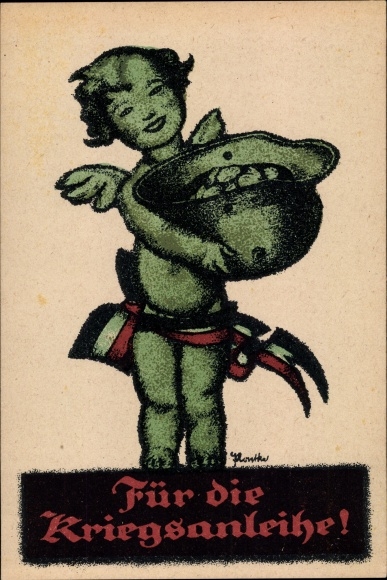 Artist PC For the war loan, angel, steel helmet