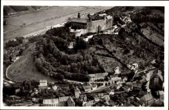 Postcard Kulmbach in Upper Franconia, aerial photograph