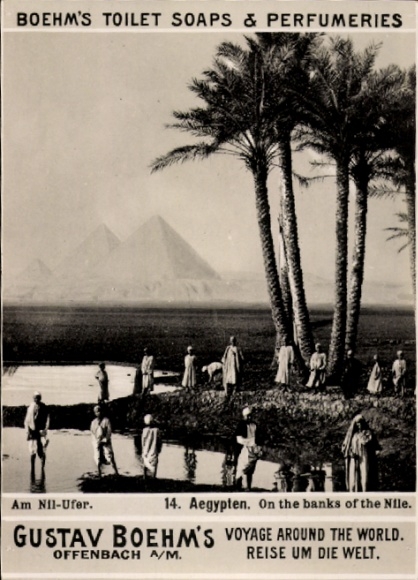 Photo Egypt, On the banks of the Nile, Pyramids, Advertising Boehm's Toilet Soaps
