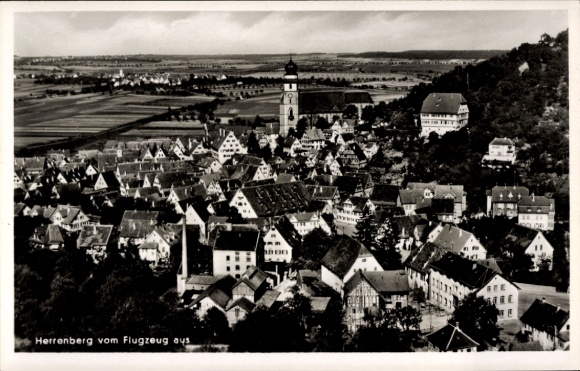 Ak Herrenberg in Württemberg, Luftbild