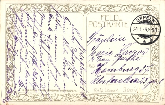 Artist Postcard Georgi, W., Observer in the trenches, advertising, Leibniz biscuit
