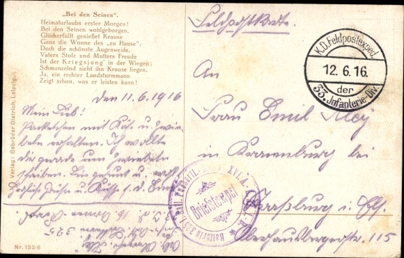 Artysta Ak Thiele, Arthur, na wakacjach, w domu, słodkim domu, żołnierzu, fajce, rodzinie, kolebce
