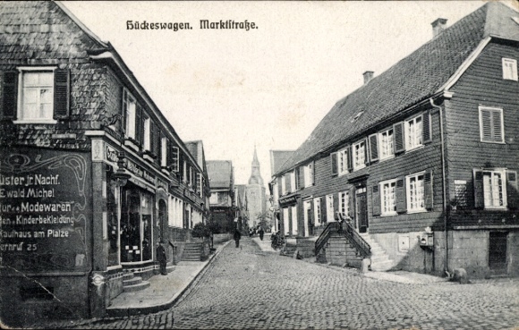 Postcard Hückeswagen in the Oberbergischer Kreis, Marktstraße