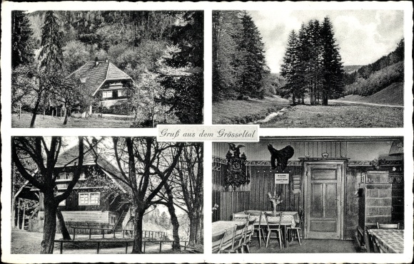 Postcard Neuenbürg in the Black Forest Württemberg, economy in the Gösseltal