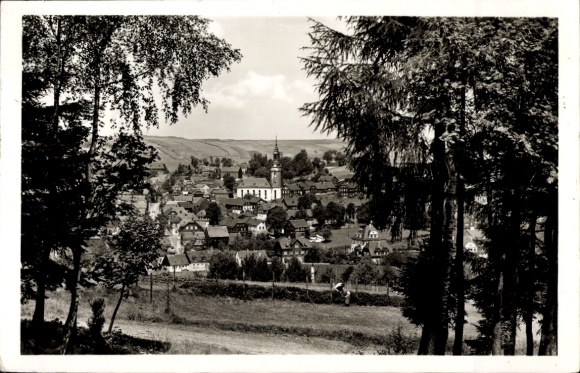 Postcard Wurzbach in Thuringia, general view