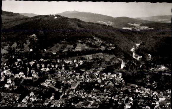 Postcard Auerbach Bensheim on the Bergstraße Hesse, aerial photograph