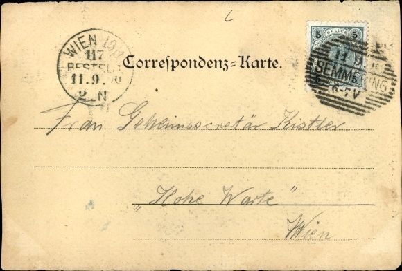 Postcard Semmering in Lower Austria, station, train station, Hotel Stefanie, steam locomotive