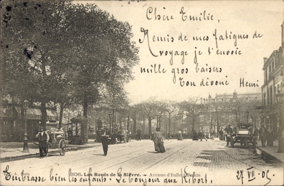 Ansichtkaart Parijs 13e, Avenue d'Italie