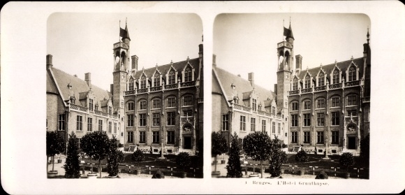 Stereo photo Bruges Bruges Flanders West Flanders, L&#39;Hotel Granthuyse