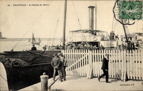 Ak Trouville Calvados, Le Bateau du Havre