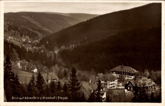 Ak Kipsdorf Altenberg im Erzgebirge, Blick auf Bärenfels