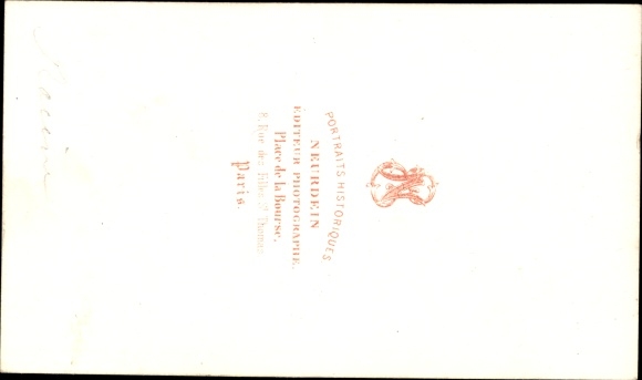 Carte de visite writer Jean Racine