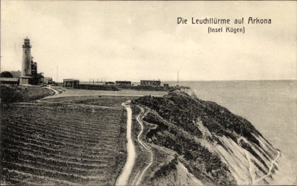 Postcard Arkona Putgarten on Rügen, lighthouses