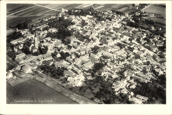 Postcard Gaimersheim in Upper Bavaria, aerial photograph