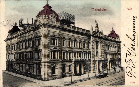 Postcard Mannheim in Baden, Post, PF Verhamme, 6008