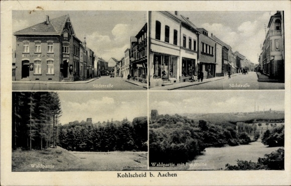 Ak Kohlscheid Herzogenrath Nordrhein Westfalen, Südstraße, Wald
