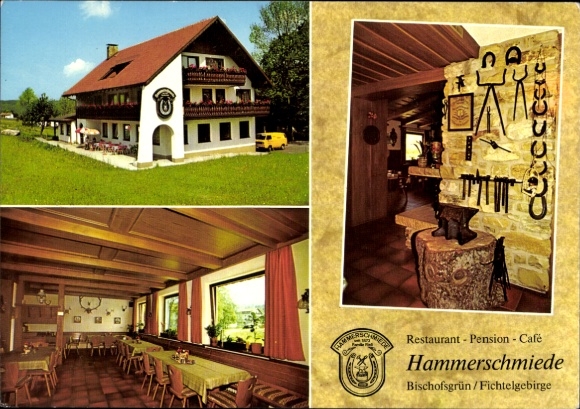Ak Bischofsgrün im Fichtelgebirge, Gasthaus Hammerschmiede