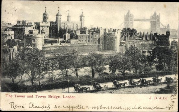 10 alte AK London City, verschiedene Ansichten