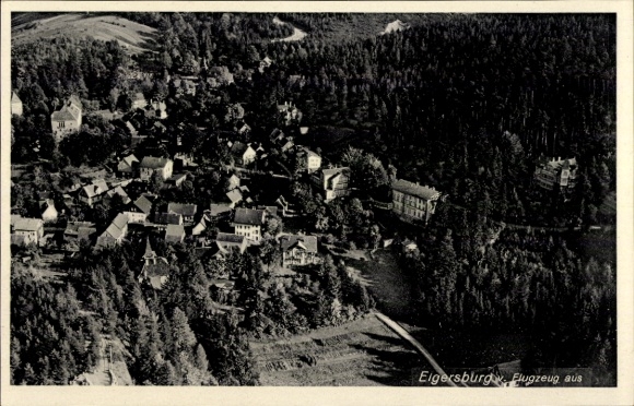 Postcard Elgersburg in Thuringia, aerial photograph