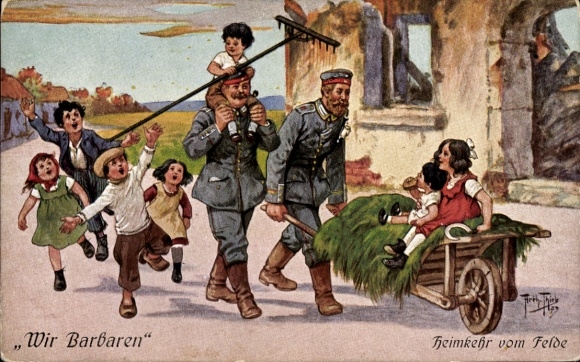 Kunstenaar Ak Thiele, Arthur, Wij Barbaren, Terugkeer van het Veld