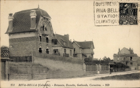Postcard Ouistreham Riva Bella Calvados, Brisants, Dunette, Seagulls, Corsairs