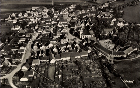 Postcard Bundorf Lower Franconia, aerial photograph