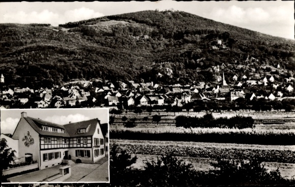 Postcard Alsbach Hähnlein, Gasthaus Zur Sonne, city view