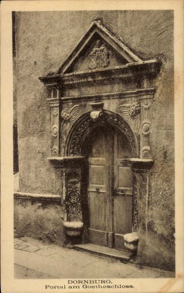 Postcard Dornburg Camburg in Thuringia, portal at the Goethe Castle