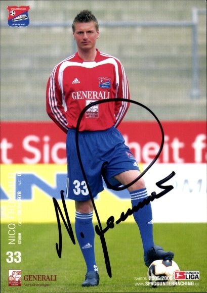 Autograph card footballer Nico Sturm, SpVgg Unterhaching, autograph