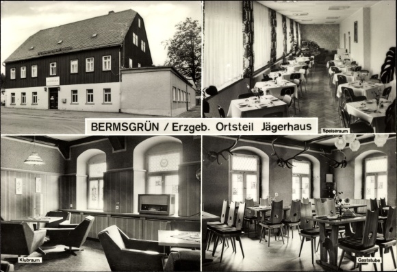 Postcard Bermsgrün Schwarzenberg in the Ore Mountains, Ferienheim Jägerhaus