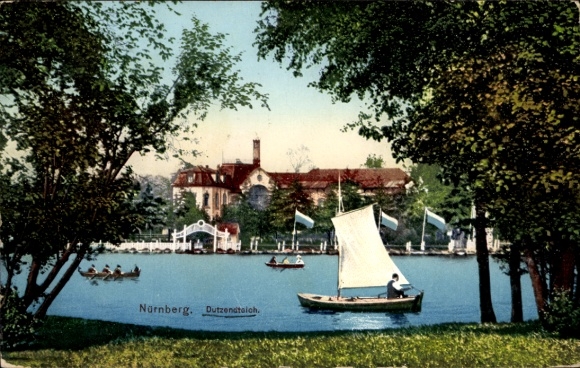 Postcard Nuremberg in Middle Franconia, Dutzendteich