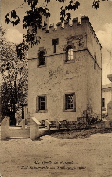 Ak Bad Rothenfelde am Teutoburger Wald, Kurpark, Quelle, Gebäude, Bad Rothenfelde