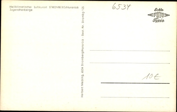 Postcard Stromberg in the Hunsrück, youth hostel