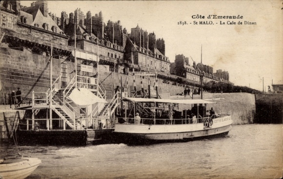 CPA Saint Malo Ille et Vilaine Bretagne, Côte d'Emeraude, La Cale de Dinan