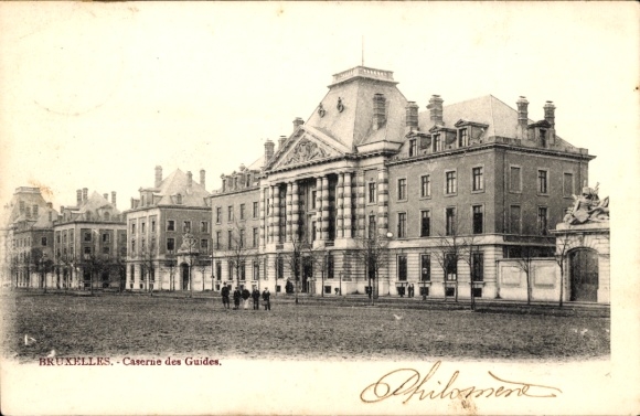Postcard Brussels Brussels, Guides Barracks