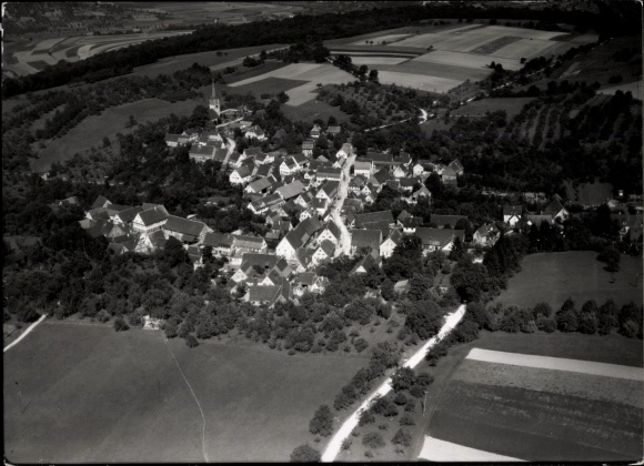 Photo Baumerlenbach Öhringen in the Hohenlohe district of Württemberg, aerial photograph