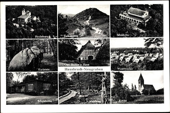 PC Hamburg Harburg broken house, Falkenberg, Heideburg, church, Karlstein, Sennhütte