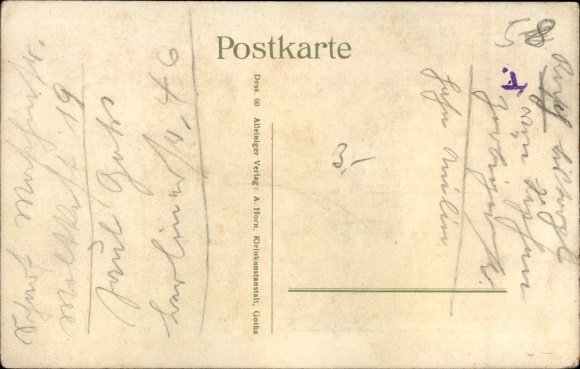 Postcard Greetings from Thuringia, Willkumme, woman in costume, dumplings