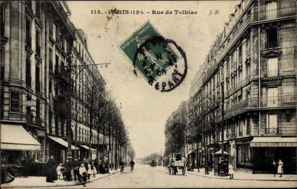 Ansichtkaart Parijs XIII., Rue de Tolbiac