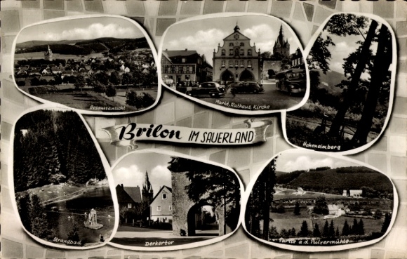 KP Brilon im Sauerland, widok ogólny, Marid, ratusz, kościół, Brilon IM SAUERLAND, Talvermühl...