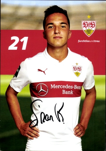 Autogrammkarte Fußballer Marvin Sinan Büyüksakarya, VFB Stuttgart, Autogramm