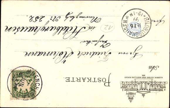 lito Monachium Bawaria, Generalna Niemiecka Wystawa Sportowa 1899
